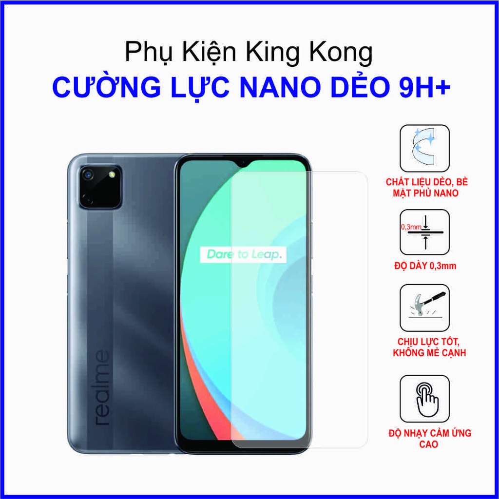 Dán cường lực Realme C21 ,  cường lực nano dẻo 9H+