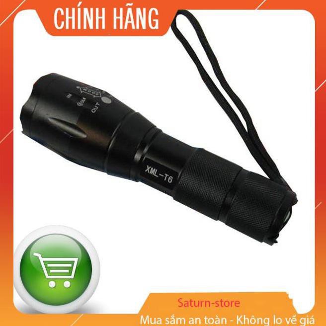 Đèn pin siêu sáng, Đen bin sieu sang, Đèn pin chống nước siêu sáng XML-16 cao cấp Tặng kèm ngay 1 Pin, 1 Đốc sạc, 1 đốc