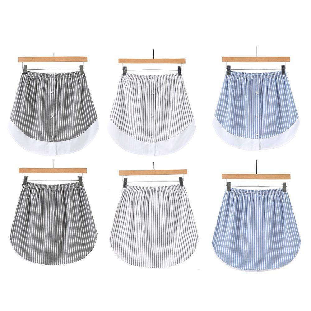 Sumu Lớp Áo Sơ Mi Giả Viền Áo Sơ Mi + Chân Váy Mini Dáng Chữ A Linh Hoạt