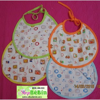 Yếm sơ sinh buộc dây cotton SET 10C