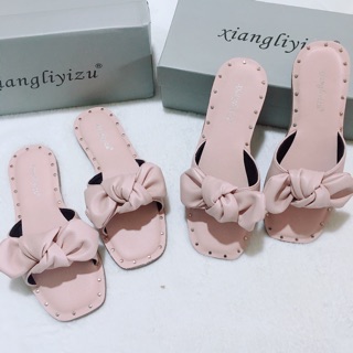 Dép nơ hồng. Ảnh thật