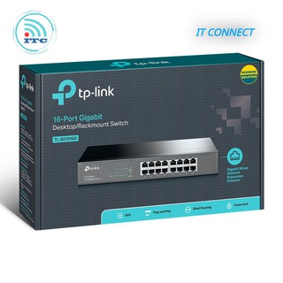 TP-Link Switch 16 cổng RJ45 10/100/1000Mbps Gắn tủ/ Để bàn - TL-SG1016D - Hàng Chính Hãng