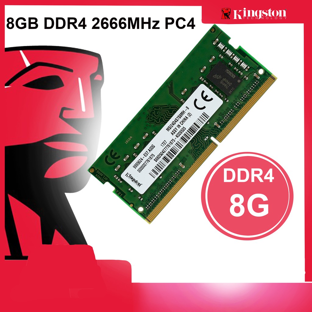 Ram Laptop Kingston 8GB DDR4 2666MHz Mới Chính hãng - Bảo hành 36 tháng