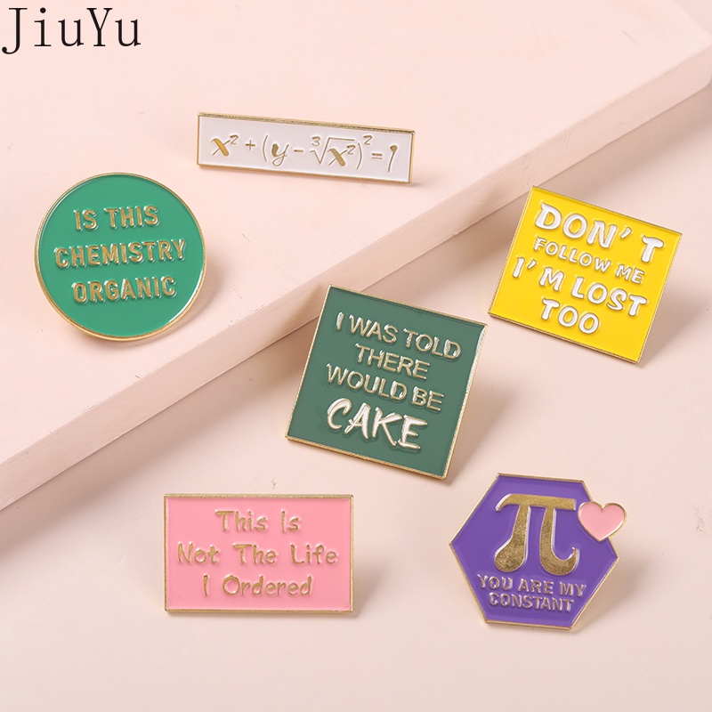 Huy Hiệu Cài Áo Ba Lô In Câu Nói Công Thức Toán Học Tráng Men Cho Bạn Bè Bán Sỉ