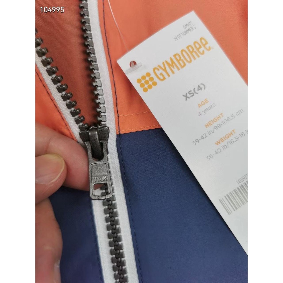 Áo khoác gió 2 lớp hàng Gymboree cho bé trai size đại 4y - 12y