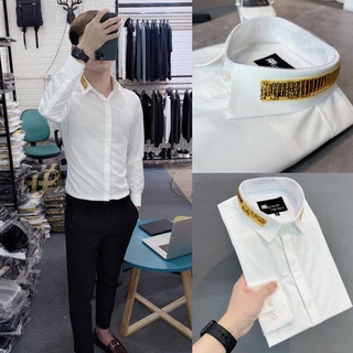 Sơ mi nam cao cấp phối cổ kim sa