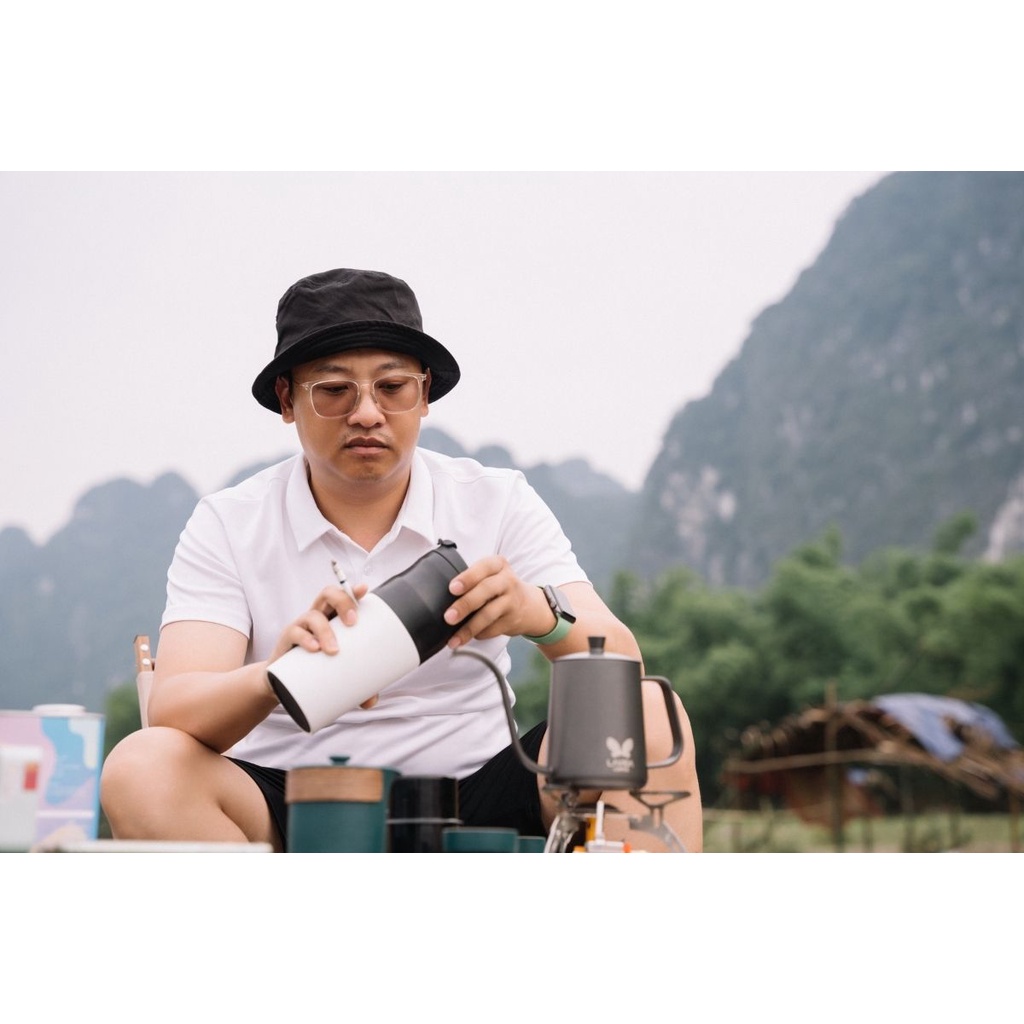 Bình xay và pha cafe thủ công di động, dã ngoại kèm phụ kiện