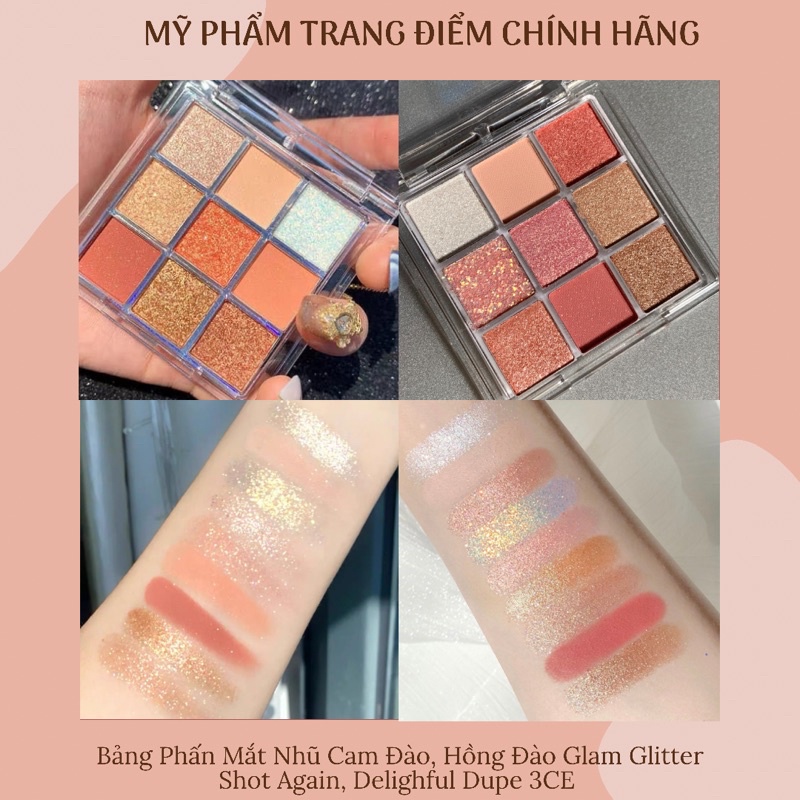 Phấn Mắt Nhũ Trang Điểm Ngọt Ngào, Tự Nhiên Shot Again Dupe 3CE 🎁 Makeup Eyeshadow