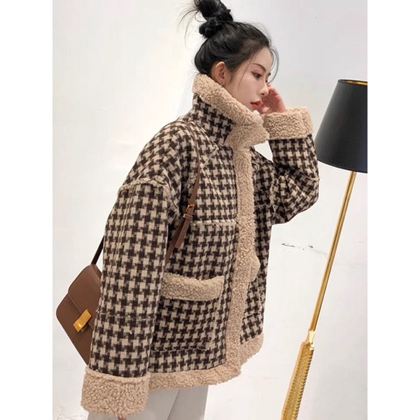 ÁO KHOÁC LÔNG CỪU ULZZANG PHONG CÁCH TRẺ TRUNG HÀNG QUẢNG CHÂU LOẠI 1 | BigBuy360 - bigbuy360.vn