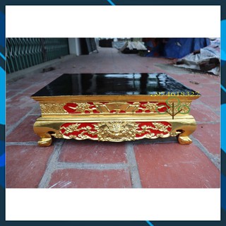 Bàn thờ nhỏ kê đồ thờ mỹ nghệ sơn son thếp vàng cao 23cm