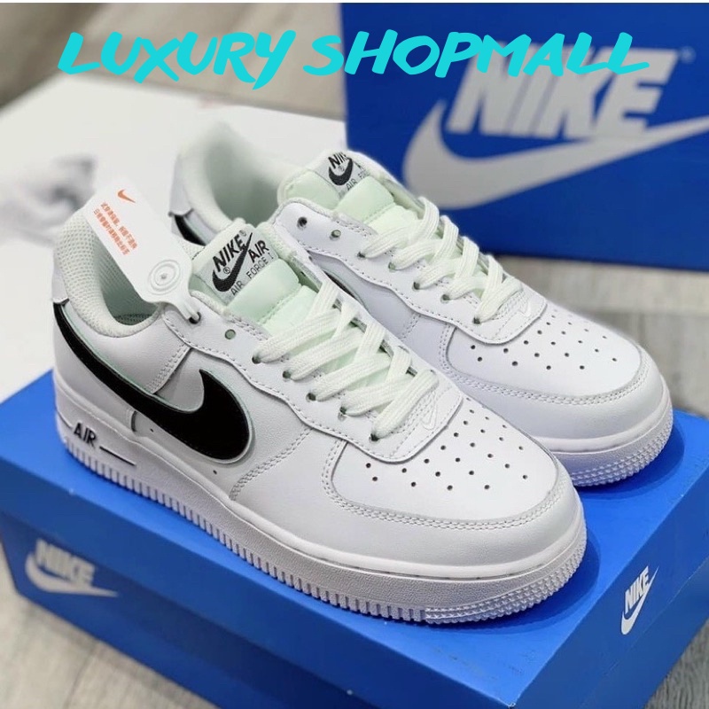 Giày Nike AF1 Force 1 Trắng Vệt Đen - Giày Sneaker AF1 Thể Thao Nam Nữ Đen Tích Trắng White Black Cổ Thấp Hàng Cao Cấp!