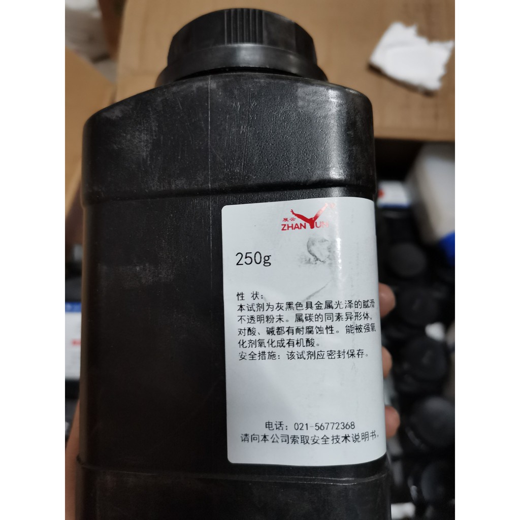 Hóa chất graphite powder lọ 250g CAS 7782-42-5 bột graphit