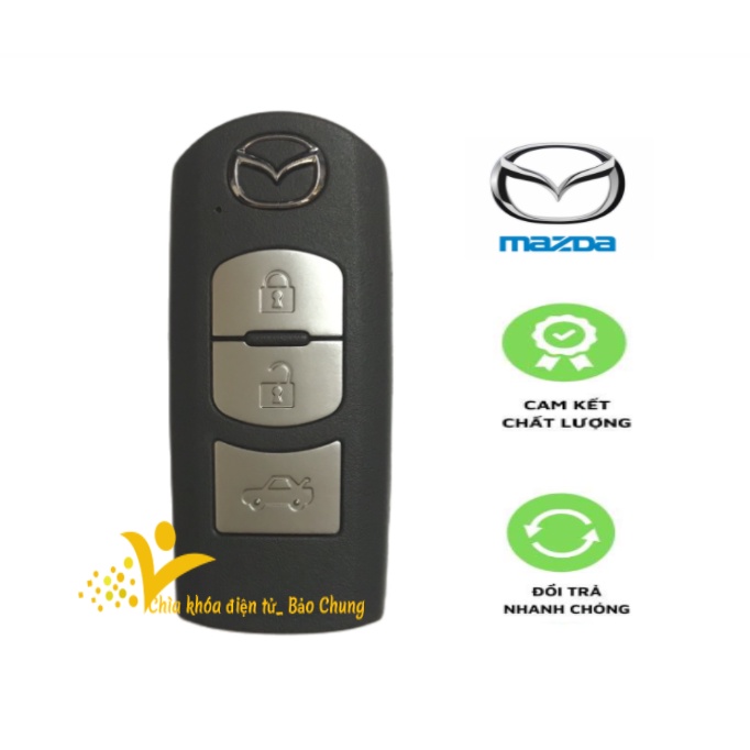 Vỏ chìa khóa smarkey xe Mazda 2 nút,3 nút kèm logo, đầu chìa có thông số chuẩn với chìa zin theo xe