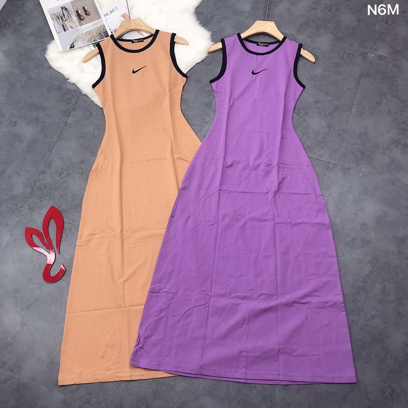 Đầm thun maxi dáng dài kèm hình thật trải sàn | BigBuy360 - bigbuy360.vn