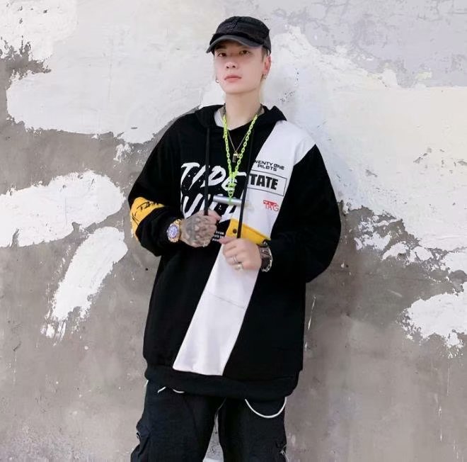 Áo hoodie tay dài dáng rộng phong cách Hàn Quốc dành cho nam gồm 2 màu sắc cỡ S-3XL | BigBuy360 - bigbuy360.vn