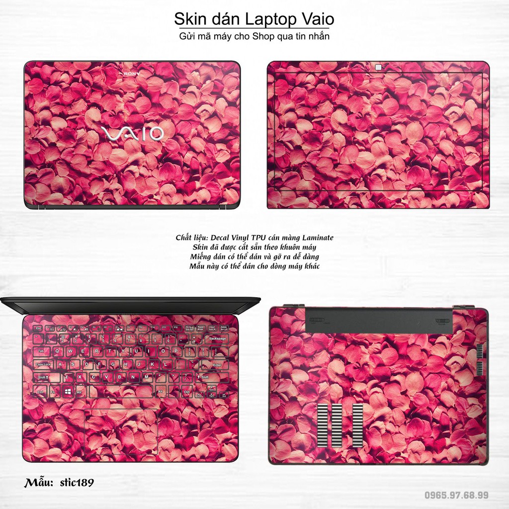 Skin dán Laptop Sony Vaio in hình Hoa văn sticker _nhiều mẫu 31 (inbox mã máy cho Shop)