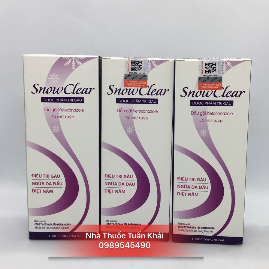 Nước Gội Đầu SNOW CLEAR - Ngứa Da Đầu - Gầu - Nấm - 50ml | BigBuy360 - bigbuy360.vn