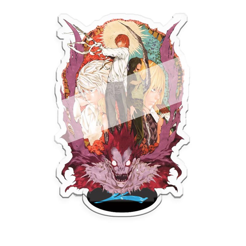 Bảng mô hình nhân vật anime Death Note Yagami Kira Eru Ryuk đứng bằng acrylic