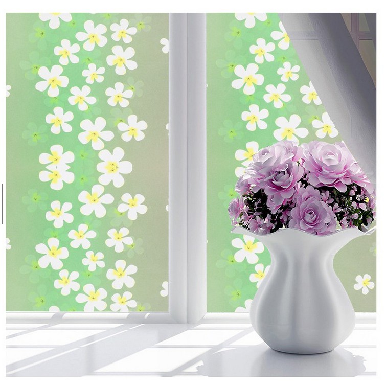 Cuộn 5M dán kính HOA LÀI XANH LÁ khổ rộng 45cm