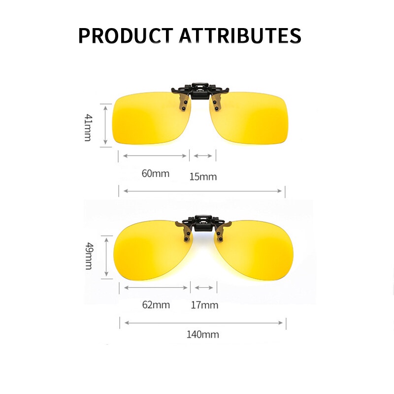 Kính Mát Phân Cực Kẹp Có Thể Thay Đổi Màu Sắc Theo Ngày Và Đêm