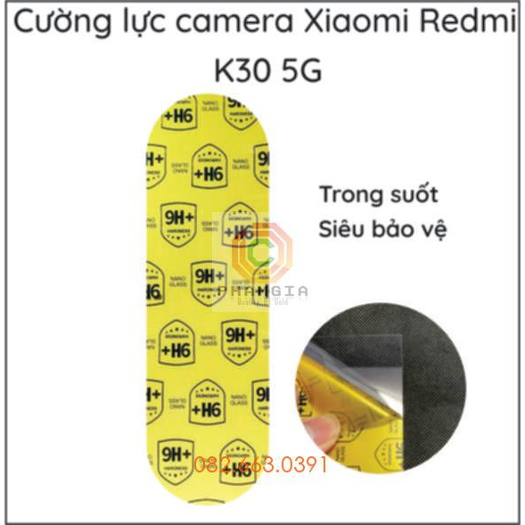 Dán cường lực camera Xiaomi Redmi K30 K30 5g nano chống trầy siêu bảo vệ