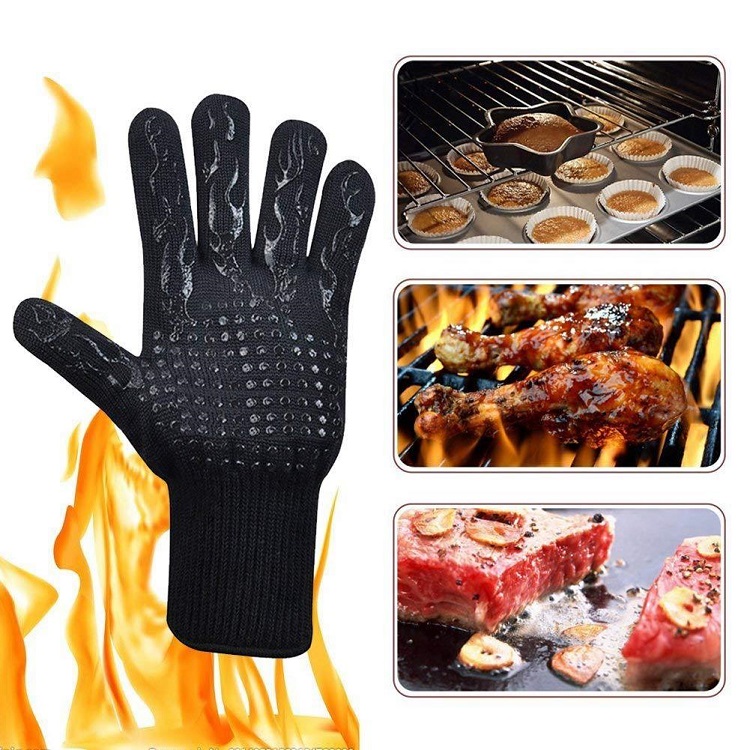Nhiệt độ cao chống nóng găng tay công nghiệp chống cháy Lò nướng cách nhiệt chống nhiệt dày Lò Nướng Bánh lò vi sóng