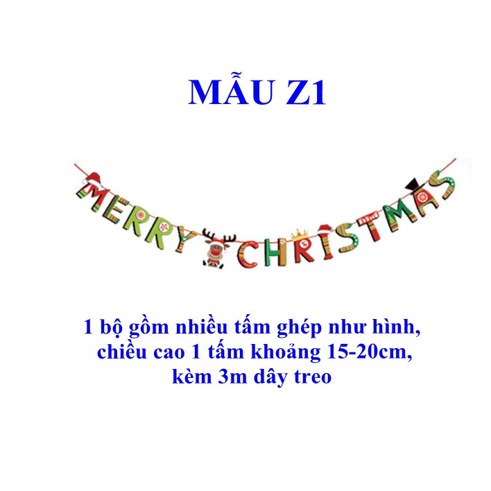 Trang trí noel, cờ treo noel mẫu Z1