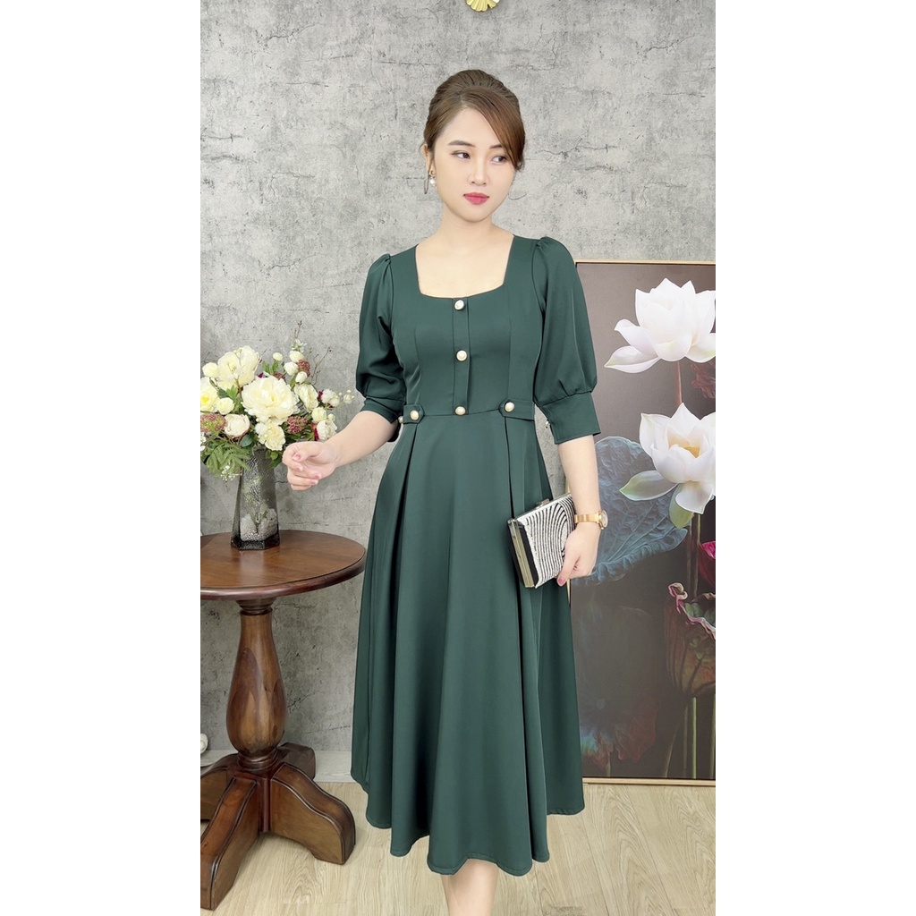 Đầm Quý Bà   Cao Cấp Trang Nhã Thanh Lịch Sang Trọng Đi Làm Đi Tiệc Cho Trung Niên U40 U50