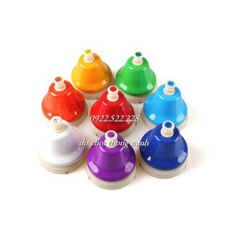Bộ 8 chuông bấm định âm Montessori để bàn - Rainbows 8 notes desk bell