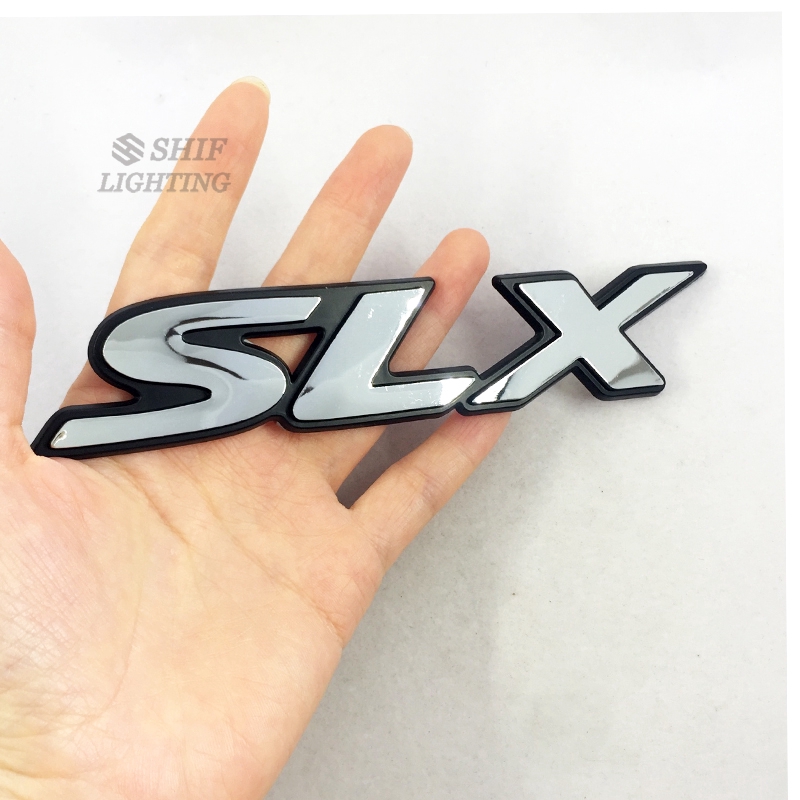 Miếng dán logo SLX mạ chrome dùng trang trí xe độc đáo