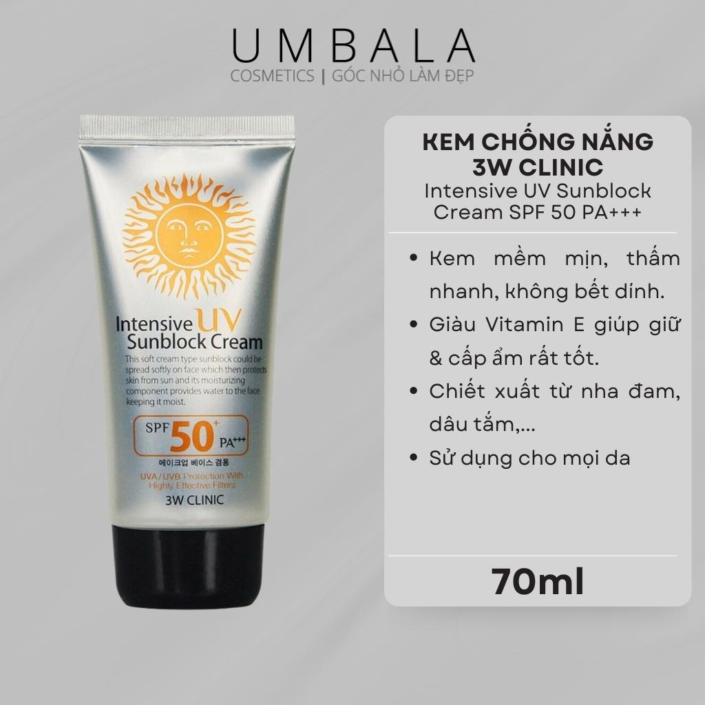 Kem Chống Nắng 3W CLINIC Intensive SPF 50 (70ml)