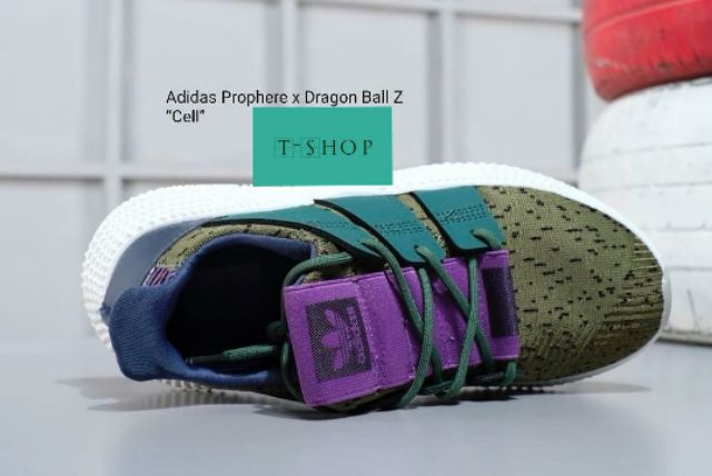 Giày thể thao PROPHERE Dragon ball Z Cell Màu xanh rêu tím đế trắng
