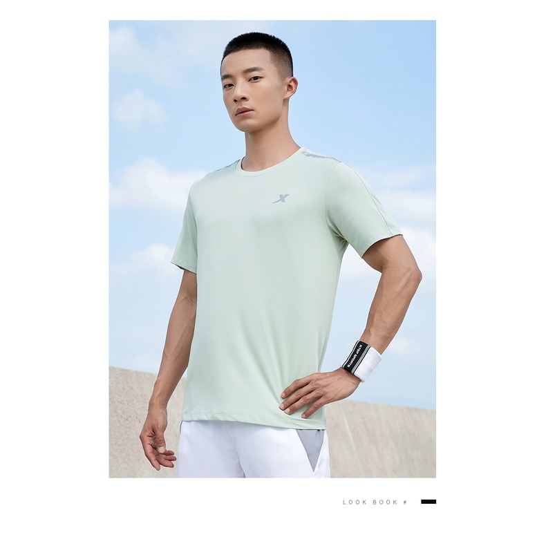 Áo Sweater Dệt Kim Tay Ngắn Cổ Tròn Nhanh Khô Thoải Mái Cho Nam