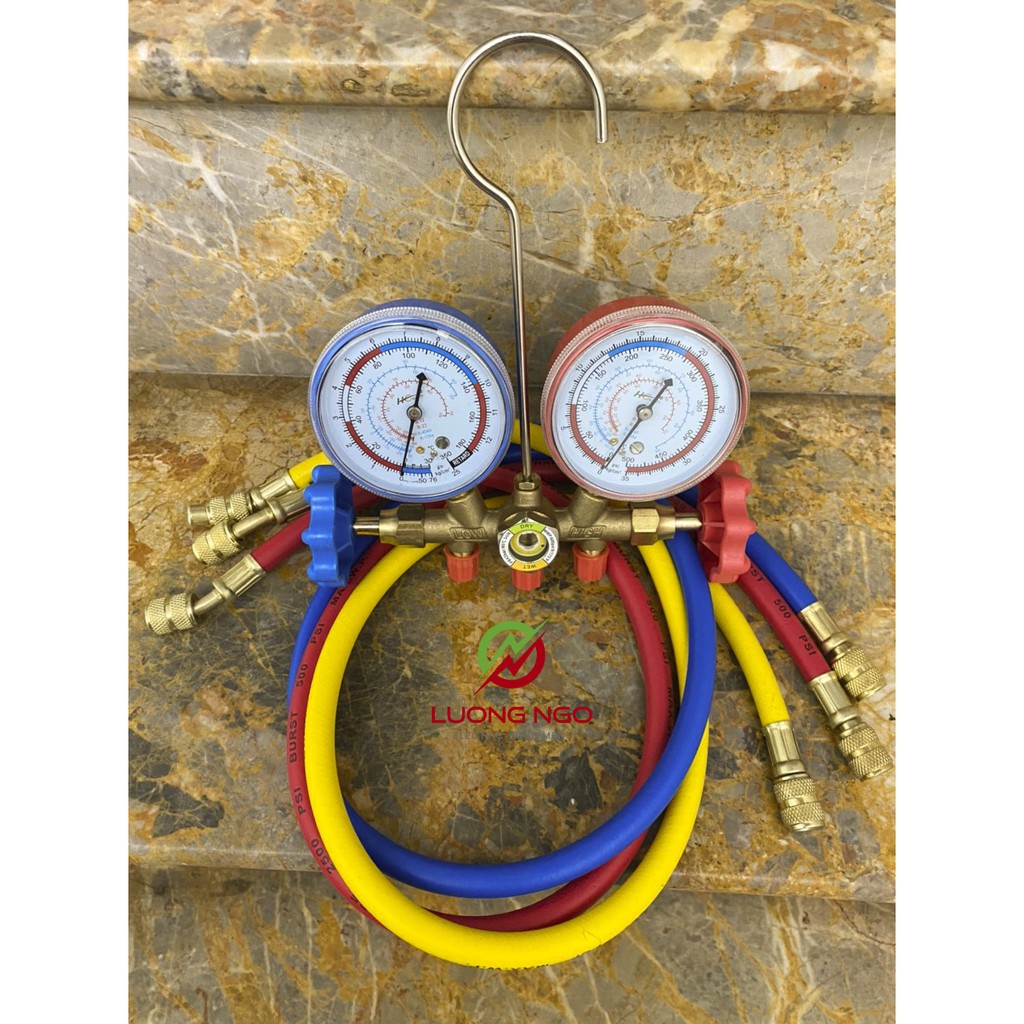 Đồng hồ nạp gas lạnh - Đồng hồ đôi đo áp suất gas máy lạnh cao cấp
