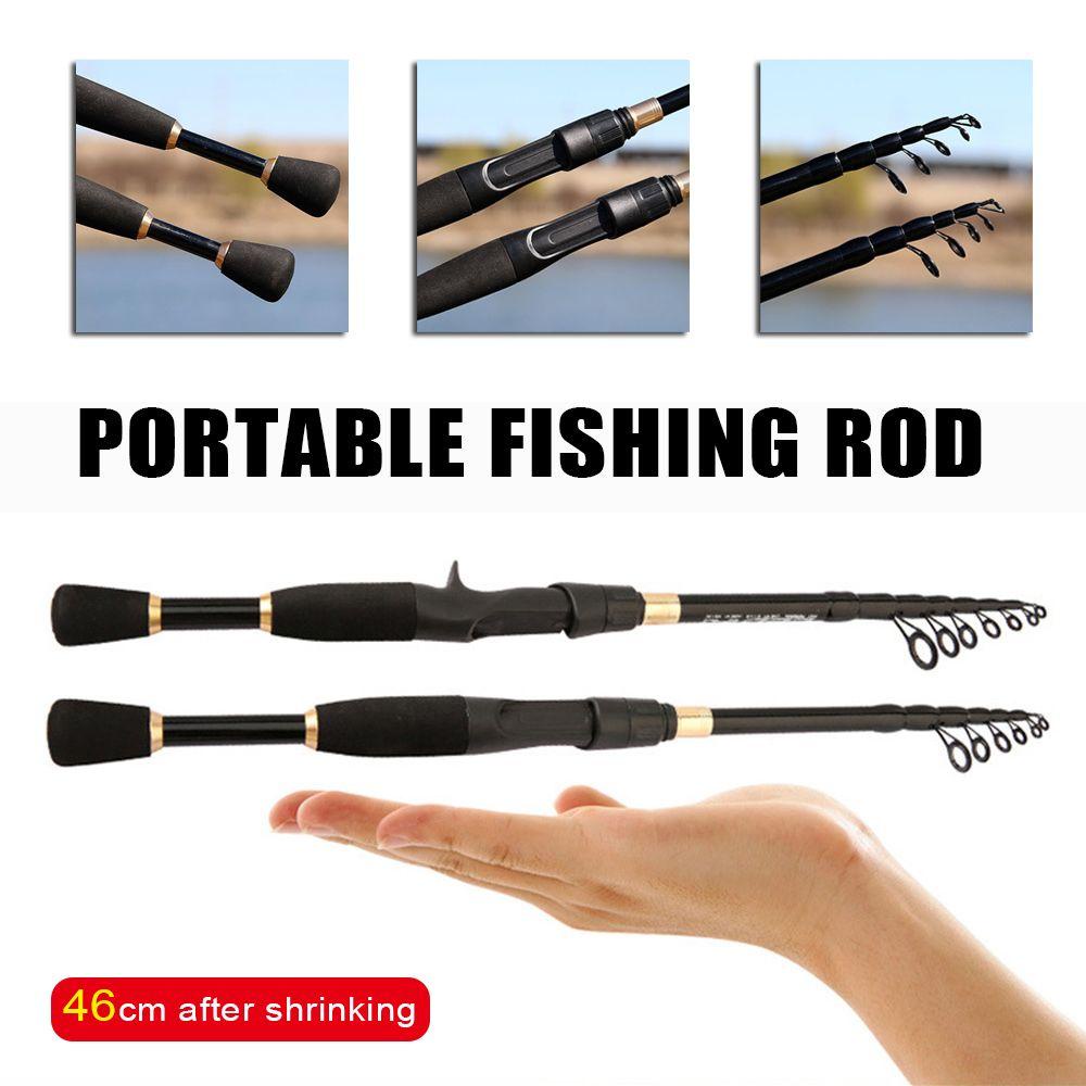 Cần Câu Cá Mini 1.6m Bằng Sợi Carbon EVA Có Tay Cầm Thu Gọn Tiện Dụng