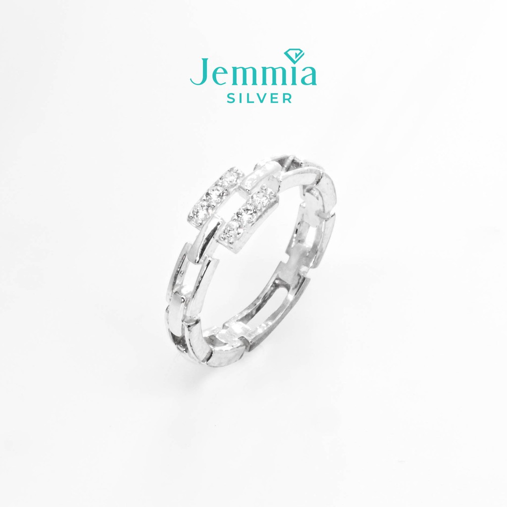 Nhẫn bạc nữ Jemmia mắc xích - JM2069