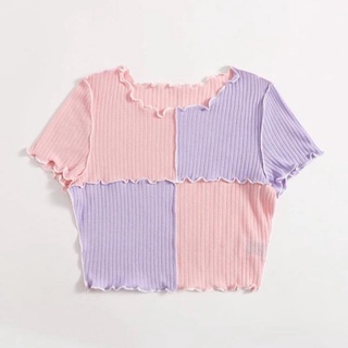 Áo thun gân màu pastel #S31