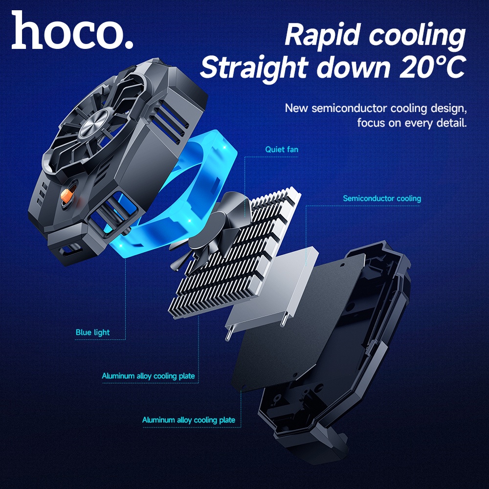 Quạt Tản Nhiệt Kẹp Điện Thoại HOCO GM10