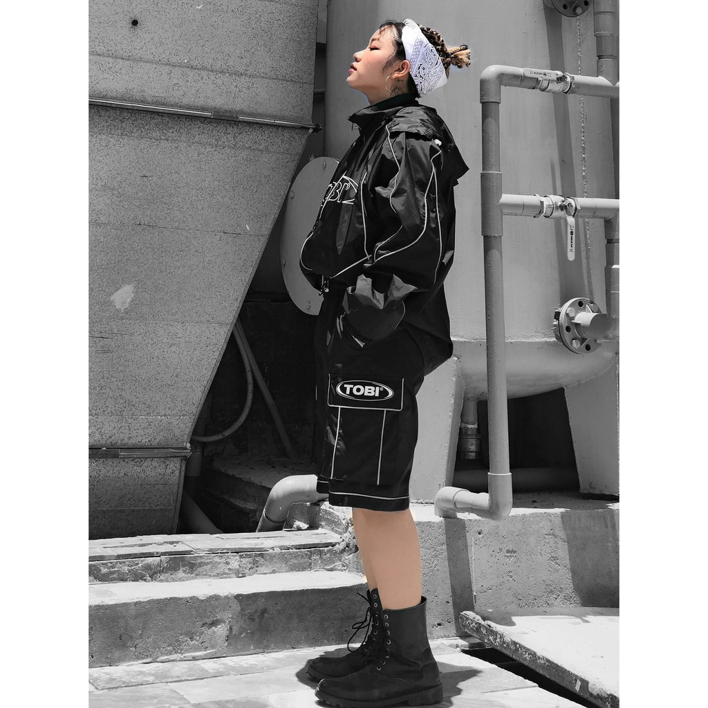 Quần short phản quang unisex chính hãng local brand TOBI - 100% Polyester | BigBuy360 - bigbuy360.vn