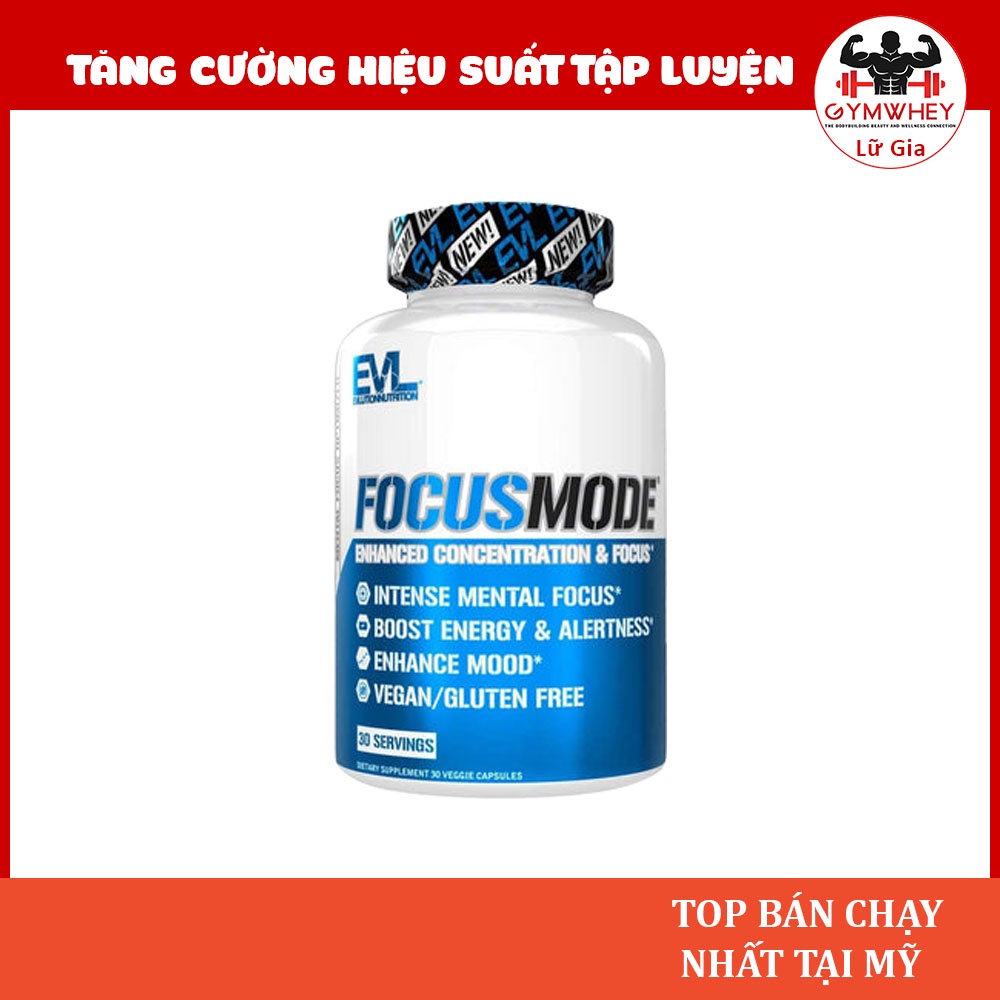 Evl Focus Mode Viên Uống Giúp Tăng Cường Hiệu Suất Làm Việc Và Luyện Tập (30 Viên)