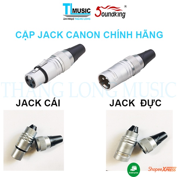 [Chính Hãng] Cặp 2 Jack Canon Hàn Dây Đực &amp; Cái (MALE&amp; FEMALE)Soundking CA-525 &amp; CA-526