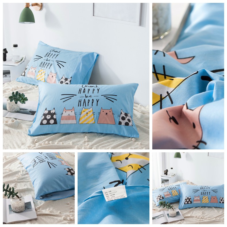 Set 2 Vỏ Gối Cotton Cao Cấp