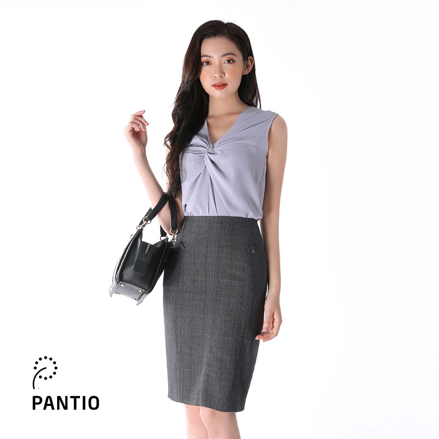 Chân váy dài kẻ mờ dáng ôm BJD92238 - PANTIO
