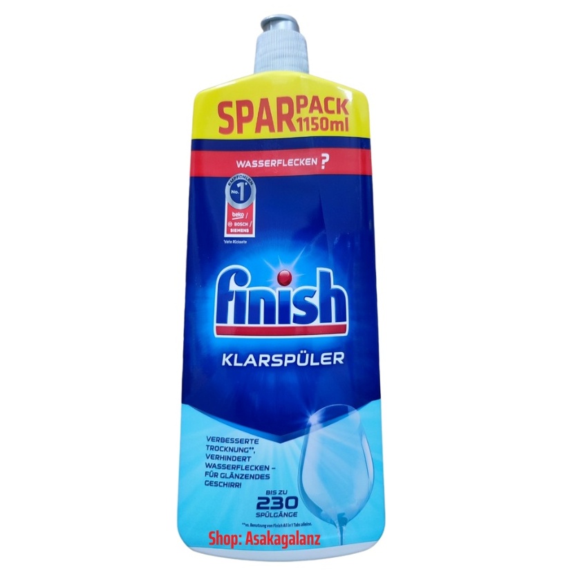 Combo Gel rửa bát Finish Classic 1,5 lít + Muối finish 2kg + Bóng finish 800ml  dùng cho máy rửa chén bát