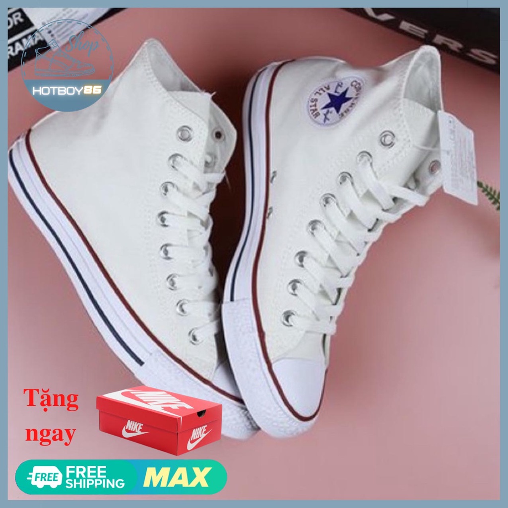 Giày thể thao cv đen trắng cao cổ  nam nữ, giày bata hoc sinh thời trang hotboy 86