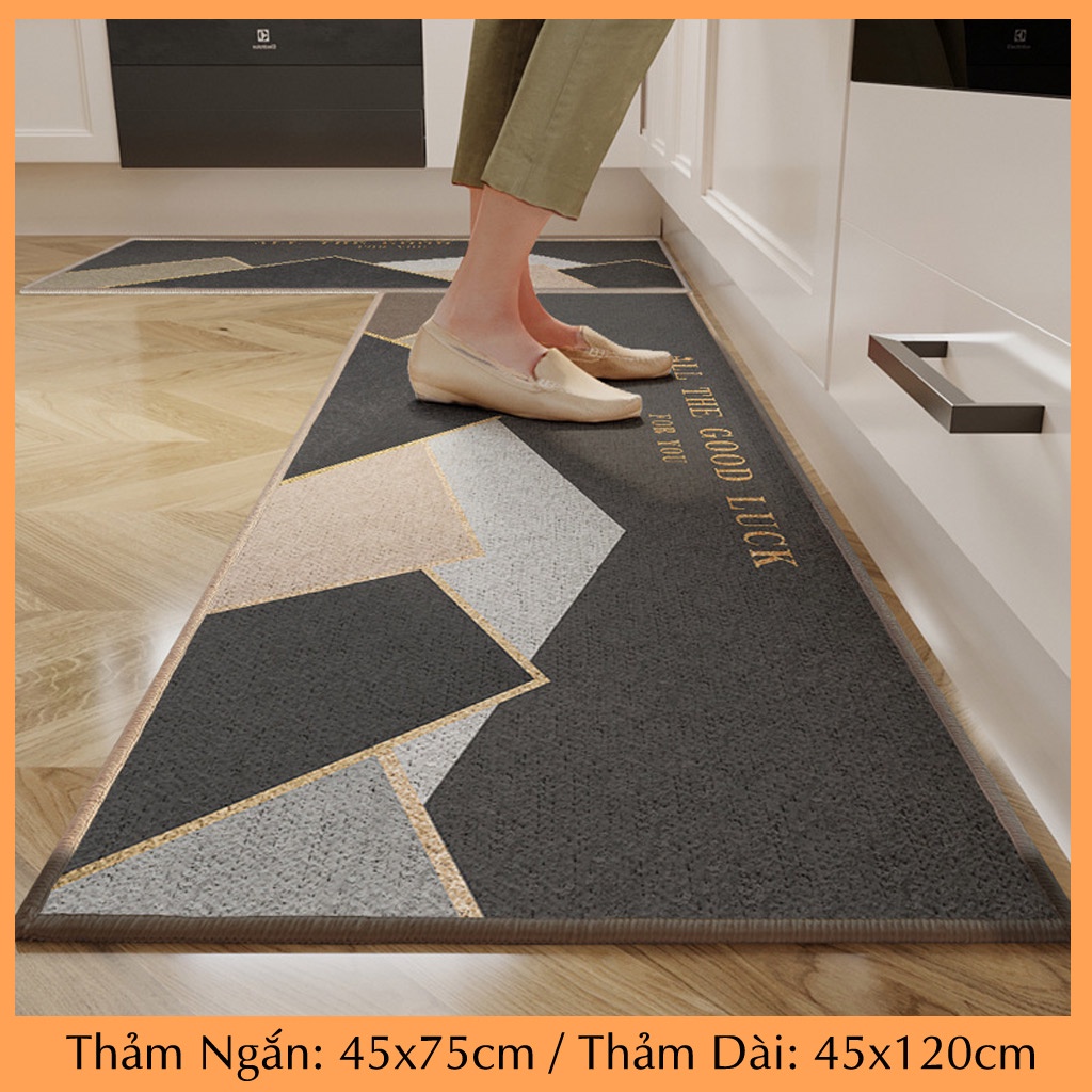 Thảm Bếp Cao Cấp, Thảm Lau Chân Nhà Bếp Siêu Thấm Nước, Chống Trượt