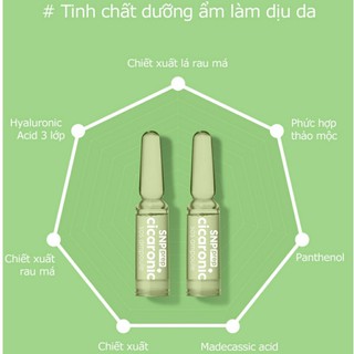 Serum dưỡng da SNP cưỡng ẩm, làm dịu da nhạy cảm Prep Cicaronic SOS Ampoule