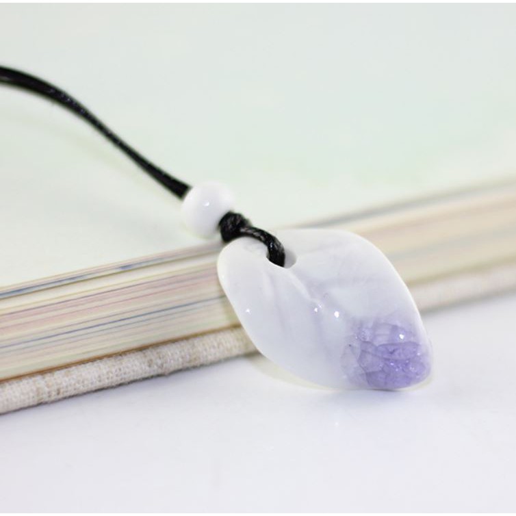 Dây chuyền gốm hình lá