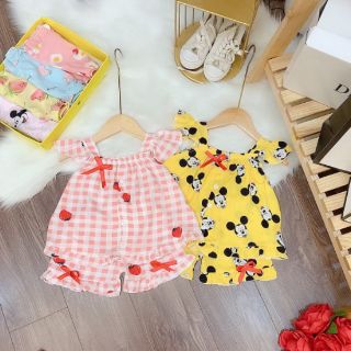 Bộ lanh lụa cho bé gái(8-22kg)