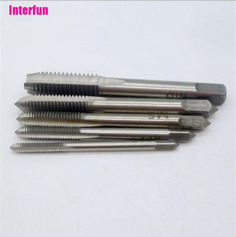 Bộ 5 Đầu Mũi Khoan Thẳng M3 M4 M5 M6 M8 3mm